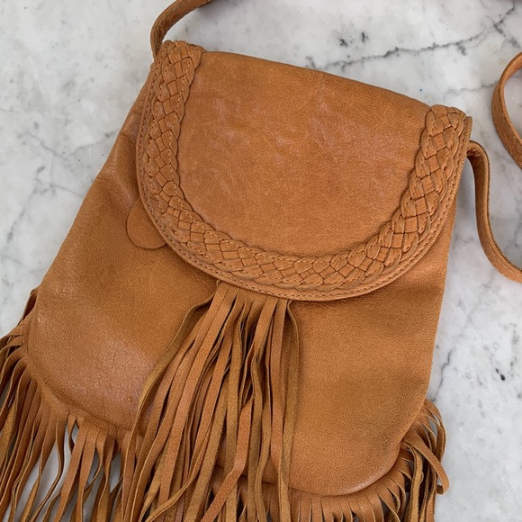 BALI ELF Leather Fringe Crossbody Bag - Picture 2 of 13